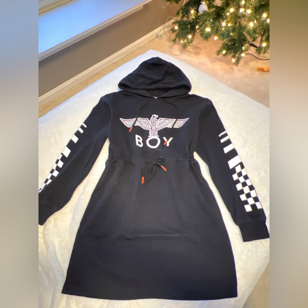 Boy London — long sleeve hoodie dress